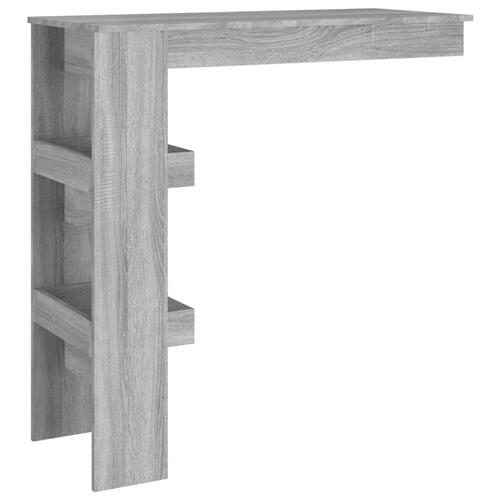 Væghængt barbord 102x45x103,5 cm konstrueret træ grå sonoma-eg