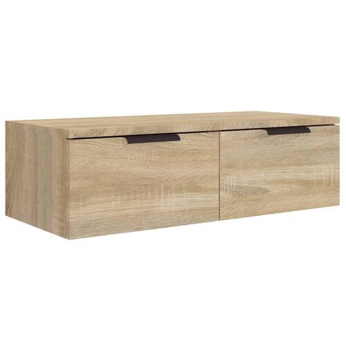 Vægskab 68x30x20 cm konstrueret træ sonoma-eg