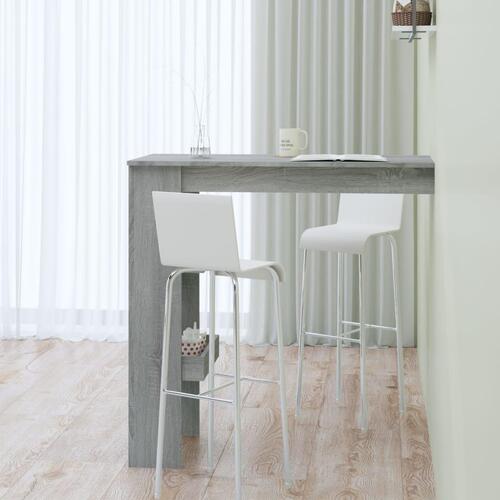 Væghængt barbord 102x45x103,5 cm konstrueret træ grå sonoma-eg