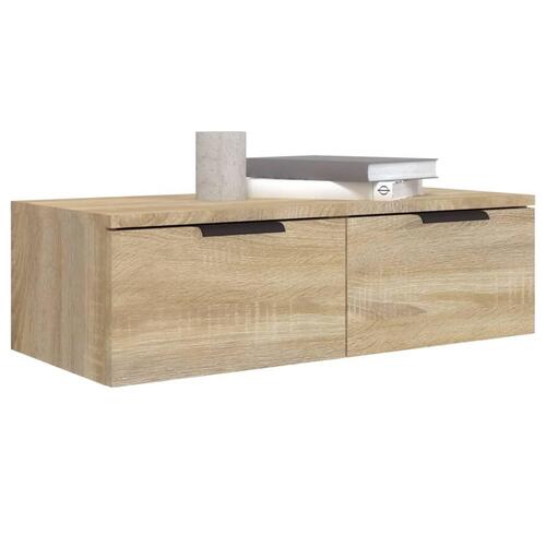 Vægskab 68x30x20 cm konstrueret træ sonoma-eg