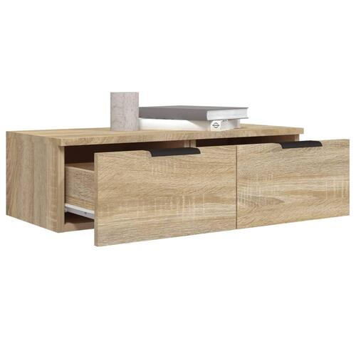 Vægskab 68x30x20 cm konstrueret træ sonoma-eg