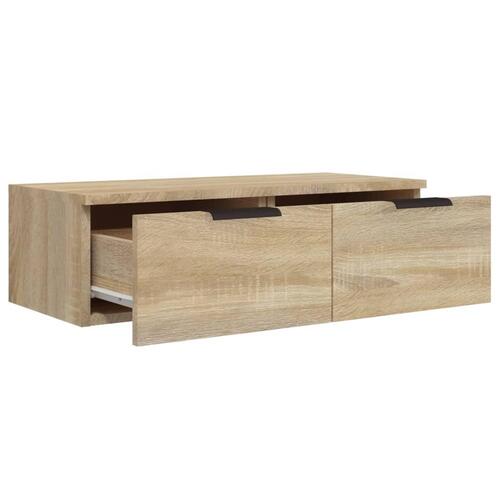 Vægskab 68x30x20 cm konstrueret træ sonoma-eg