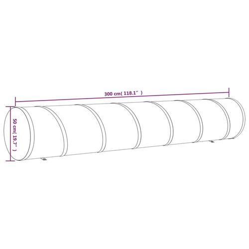 Agilitytunnel til hunde Ø50x300 cm polyester blå