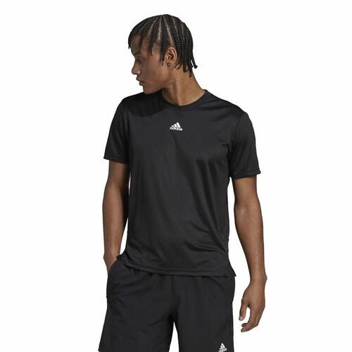 Kortærmet T-shirt til Mænd Adidas Aeroready HIIT Back Sort XS