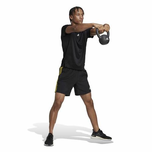 Kortærmet T-shirt til Mænd Adidas Aeroready HIIT Back Sort XS