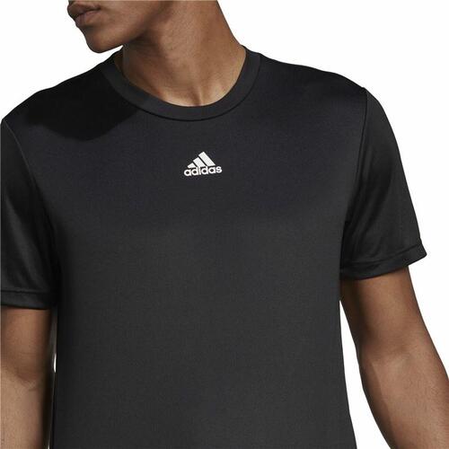 Kortærmet T-shirt til Mænd Adidas Aeroready HIIT Back Sort XS