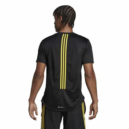 Kortærmet T-shirt til Mænd Adidas Aeroready HIIT Back Sort XS