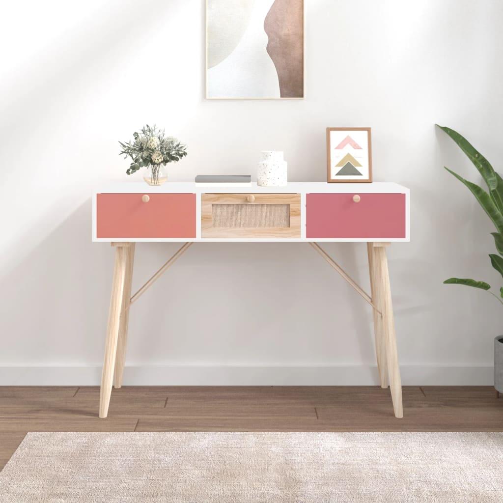 Konsolbord med skuffer 105x30x75 cm konstrueret træ