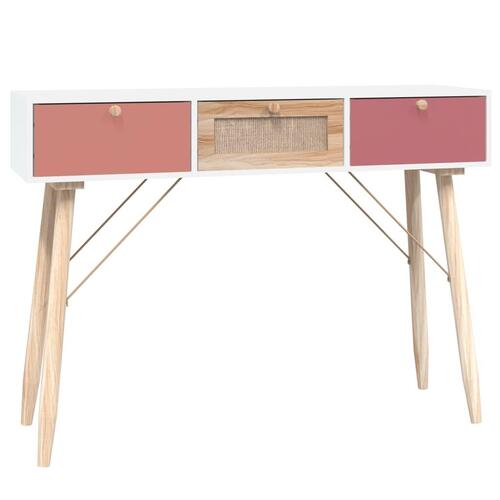Konsolbord med skuffer 105x30x75 cm konstrueret træ