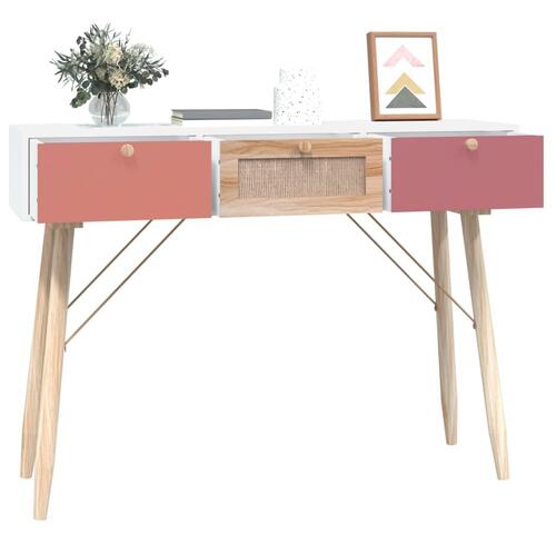 Konsolbord med skuffer 105x30x75 cm konstrueret træ