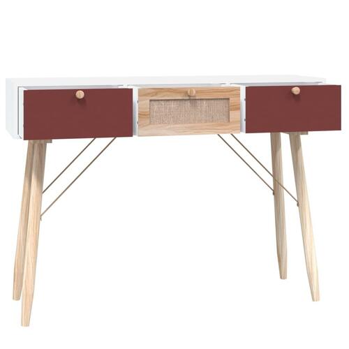 Konsolbord med skuffer 105x30x75 cm konstrueret træ