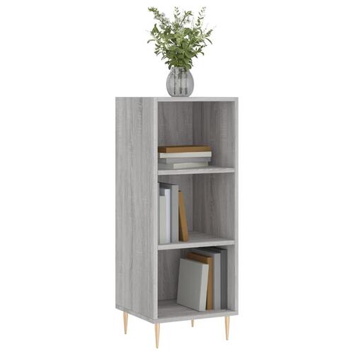Skænk 34,5x32,5x90 cm konstrueret træ grå sonoma-eg