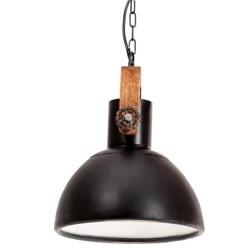 Industriel hængelampe 25 W rund 30 cm E27 mat sort