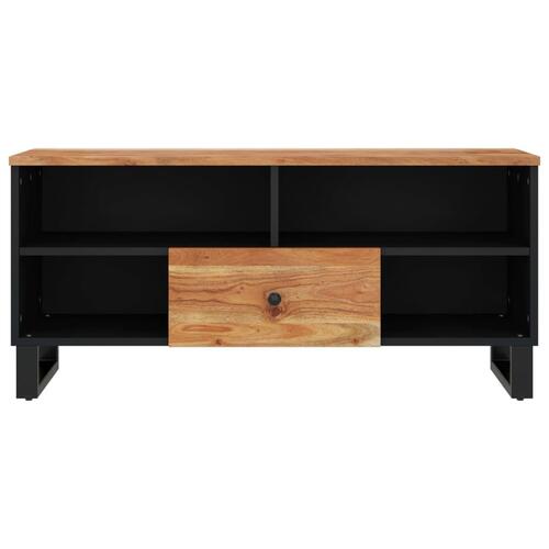 Tv-bord 100x33x46 cm massivt akacietræ og konstrueret træ