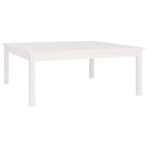 Sofabord 100x100x40 cm massivt fyrretræ hvid