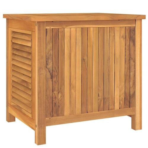 Opbevaringsboks til haven med pose 60x50x58 cm massivt teaktræ