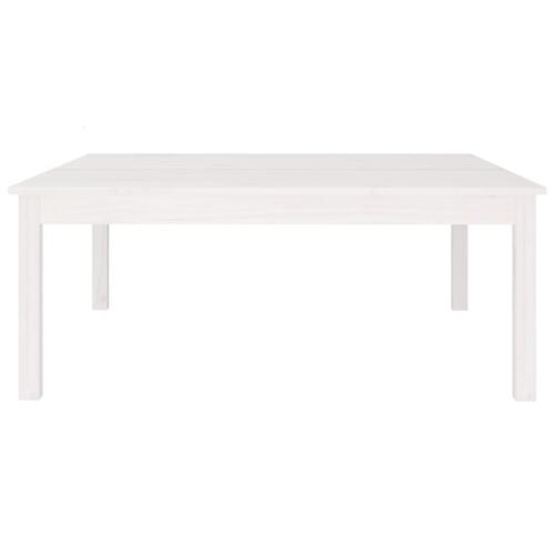 Sofabord 100x100x40 cm massivt fyrretræ hvid