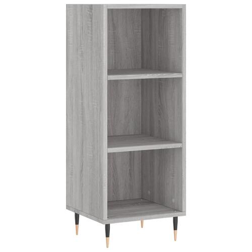 Skænk 34,5x32,5x90 cm konstrueret træ grå sonoma-eg