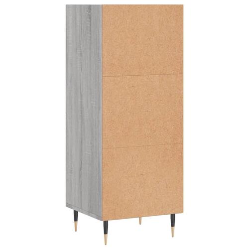 Skænk 34,5x32,5x90 cm konstrueret træ grå sonoma-eg