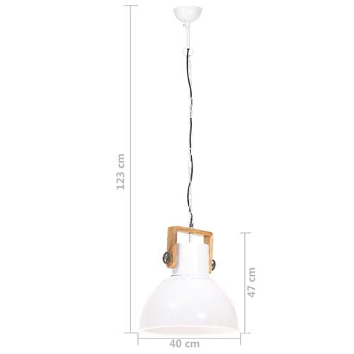 Industriel hængelampe 25 W rund 40 cm E27 hvid