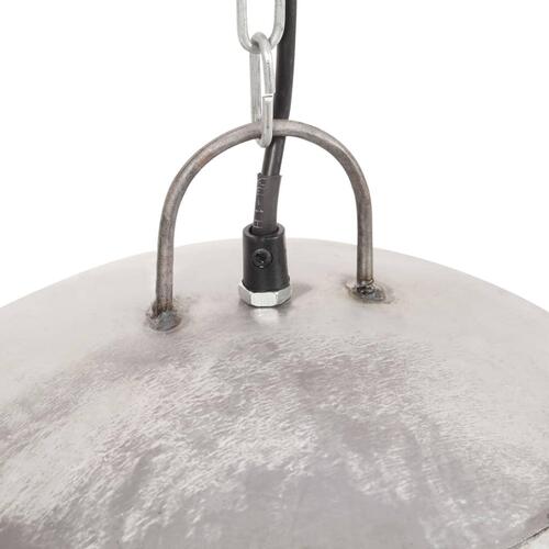 Industriel vintage hængelampe 25 W rund 41 cm E27 sølvfarvet