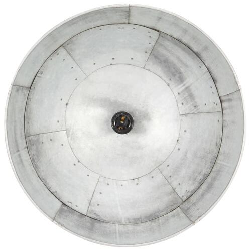 Industriel vintage hængelampe 25 W rund 41 cm E27 sølvfarvet