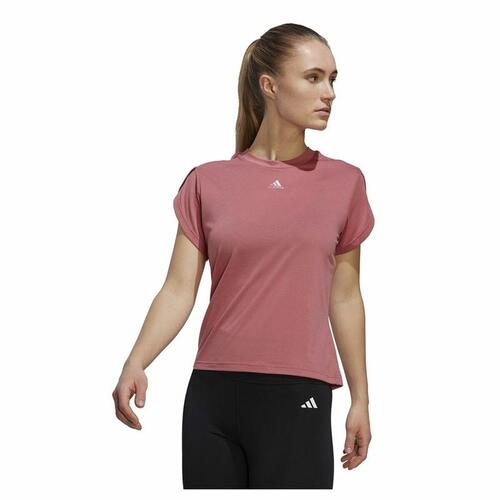 Kortærmet T-shirt til Kvinder Adidas trainning Floral Mørk pink M