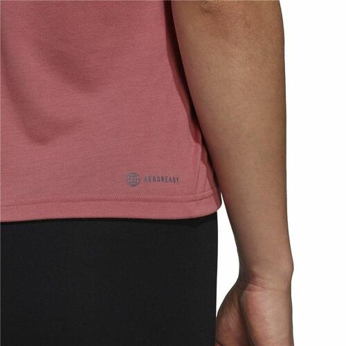 Kortærmet T-shirt til Kvinder Adidas trainning Floral Mørk pink M