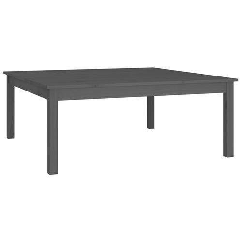 Sofabord 100x100x40 cm massivt fyrretræ grå