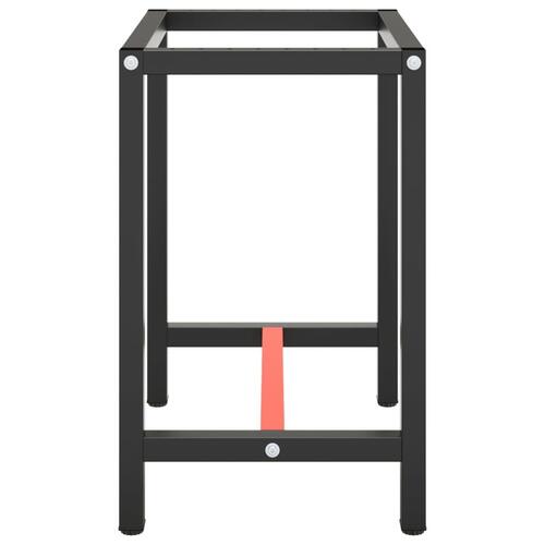 Stel til arbejdsbænk 70x50x79 cm metal mat sort og mat rød