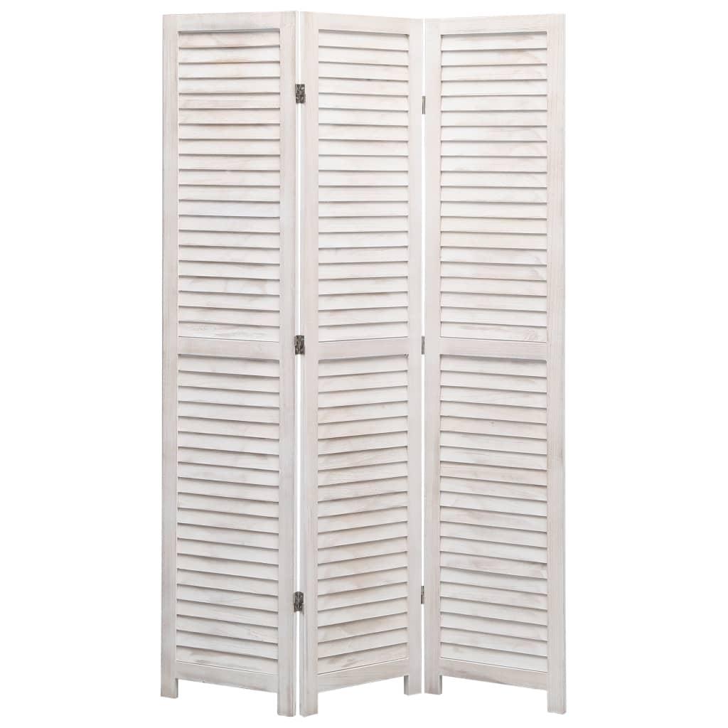 3-panels rumdeler 105 x 165 cm træ hvid