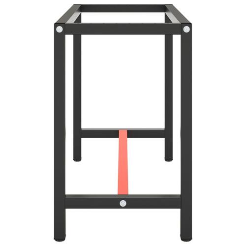 Stel til arbejdsbænk 110x50x79 cm metal mat sort og mat rød