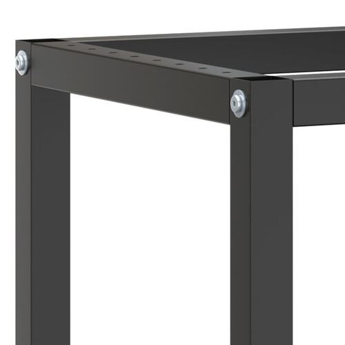 Stel til arbejdsbænk 110x50x79 cm metal mat sort og mat rød