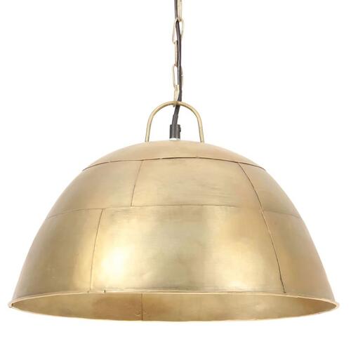 Industriel vintage hængelampe 25W rund 41 cm E27 messingfarvet