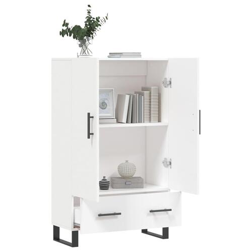 Skab 69,5x31x115 cm konstrueret træ hvid