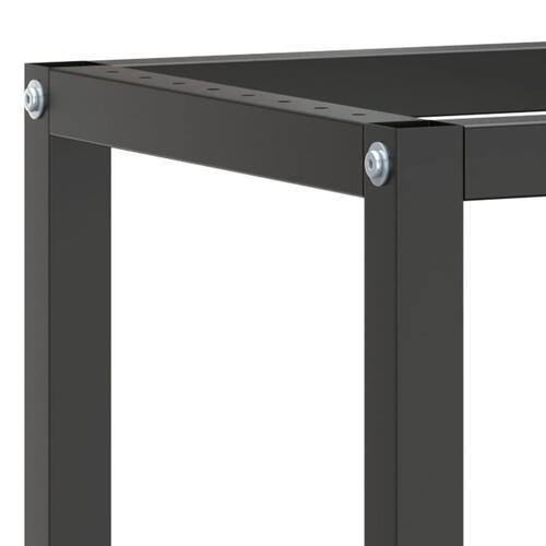 Stel til arbejdsbænk 140x50x79 cm metal mat sort og mat rød