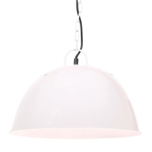 Industriel vintage hængelampe 25 W rund 41 cm E27 hvid