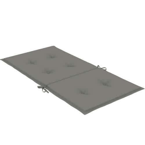 Stolehynder med lav ryg 6 stk. 100x50x4 cm stof mørkegrå