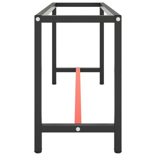 Stel til arbejdsbænk 170x50x79 cm metal mat sort og mat rød