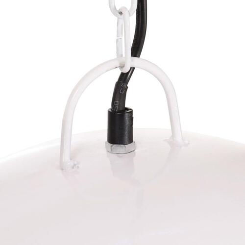 Industriel vintage hængelampe 25 W rund 41 cm E27 hvid