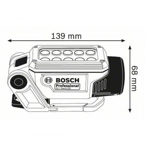 Arbejdslampe LED Bosch GLI DeciLED Professional 12 V
