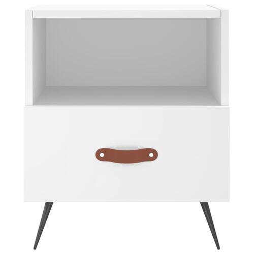 Sengeborde 2 stk. 40x35x47,5 cm konstrueret træ hvid