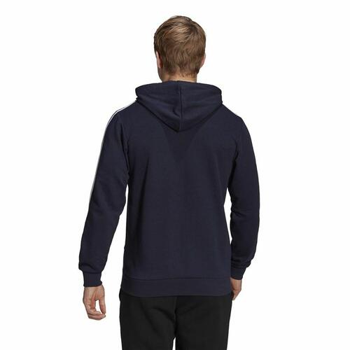 Hættetrøje til Mænd Adidas Essentials 3 Stripes Marineblå L