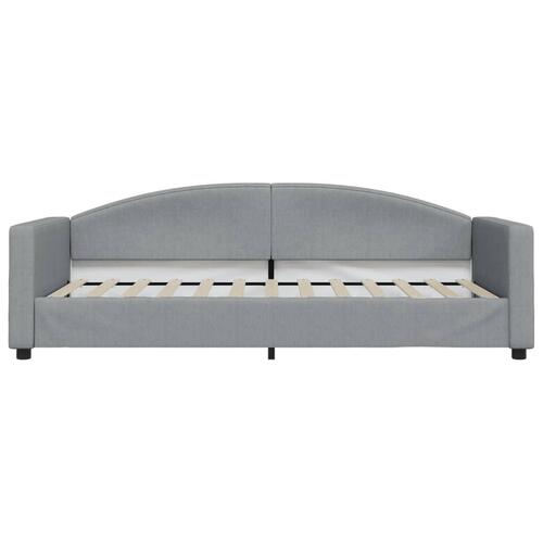 Daybed med madras 90x200 cm stof lysegrå