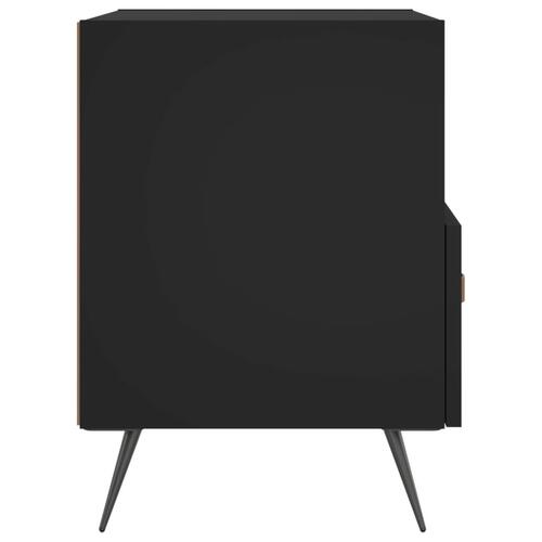 Sengeborde 2 stk. 40x35x47,5 cm konstrueret træ sort