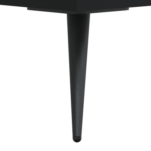 Sengeborde 2 stk. 40x35x47,5 cm konstrueret træ sort