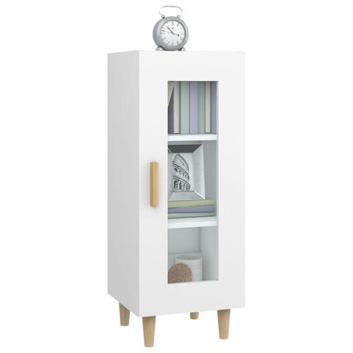 Skænk 34,5x34x90 cm konstrueret træ hvid