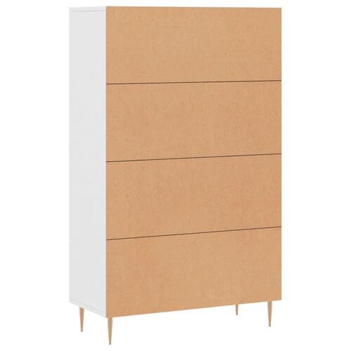 Skab 69,5x31x115 cm konstrueret træ hvid