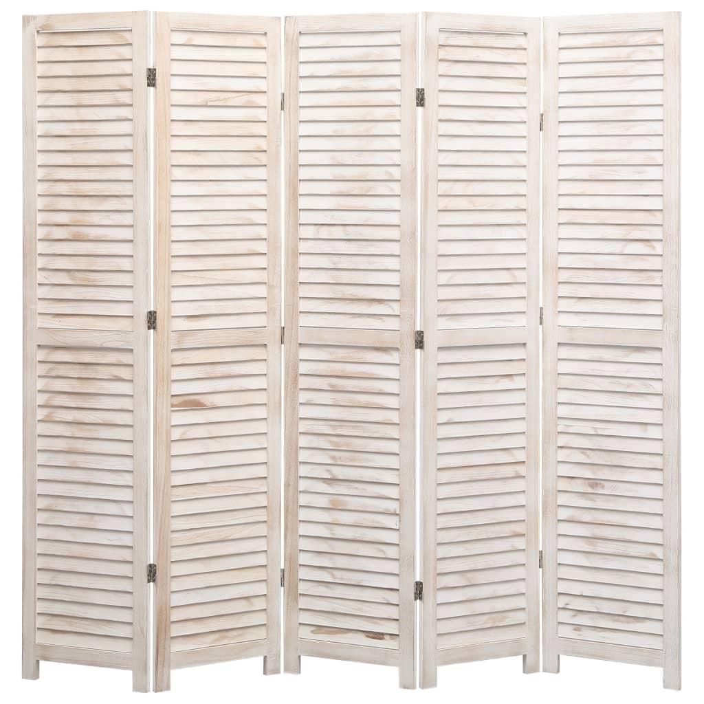 5-panels rumdeler 175 x 165 cm træ