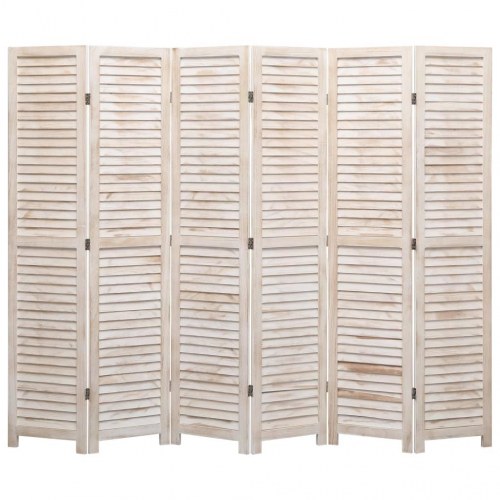 6-panels rumdeler 210 x 165 cm træ